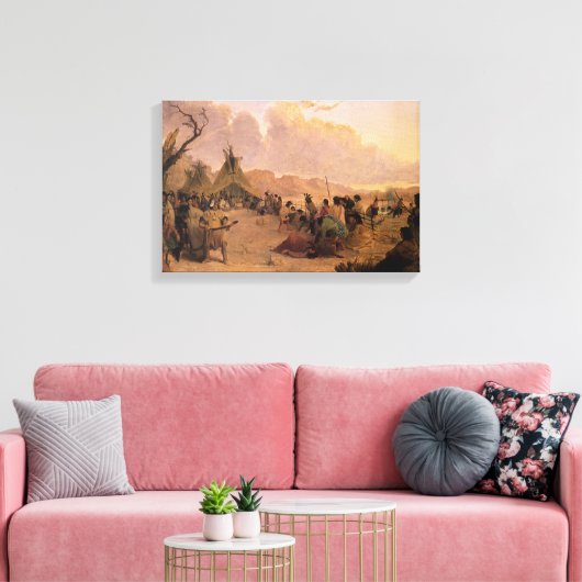  Native American, Medicine Dance van Eastman Canvas Afdruk (Insitu (Woonkamer))