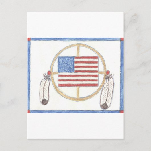 Native American Medicine Wheel Briefkaart (Voorkant)
