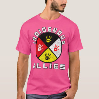 Native American Medicine Wheel Inheems Allies T-shirt
