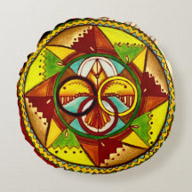 Native American Medicine Wheel Mandala Pillow