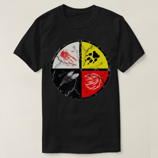 Native American Medicine Wheel T-shirt (Design voorkant)