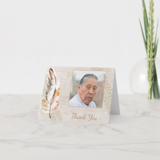 Native American Memorial Foto Dank u wel Bedankkaart (Voorkant)