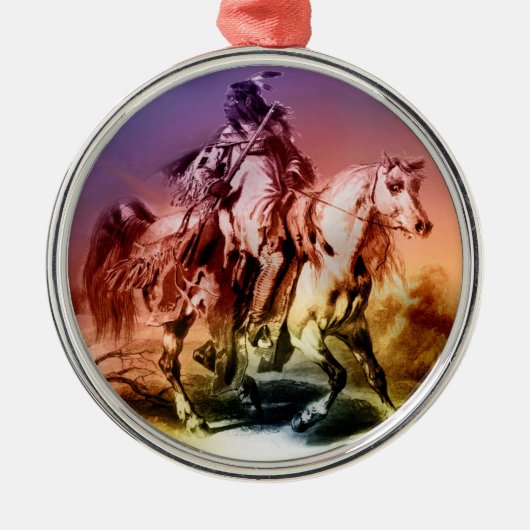 Native American Metalen Ornament (Voorkant)