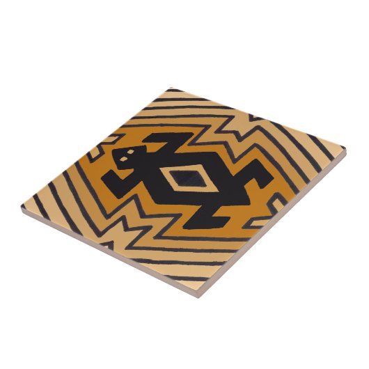 Native American Mimbres Beer Tegeltje (Zijkant)