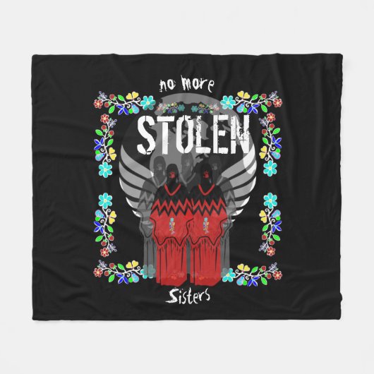 Native American MMIW Geen gestolen zussen meer Fleece Deken (Voorkant (Horizontaal))