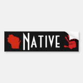 Native American MMIW Winsconsin Kaart Auto Bumpersticker (Voorkant)