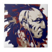 Native American Mohawk Tegeltje (Voorkant)
