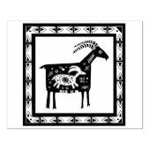 Native American Mountain Mama Ram met Baby Stamp Rubberstempel (Afrduk)