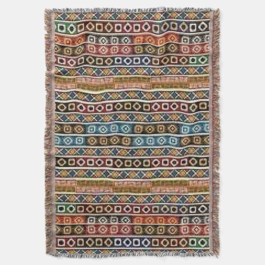 Native American Multi Colored deken (Voorkant Verticaal)