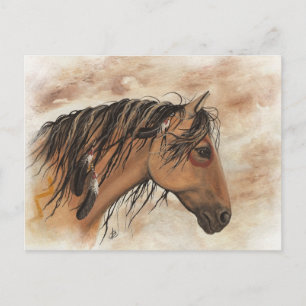 Native American Mustang Horse ArT van BiHrLe Briefkaart