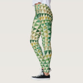 Native American naadloos tribaal patroon groen Leggings (Links)