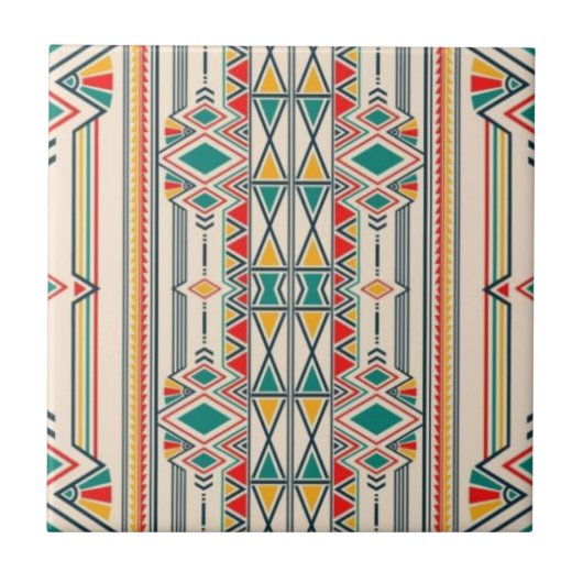 Native American Navajo Tribal Pattern Tegeltje (Voorkant)