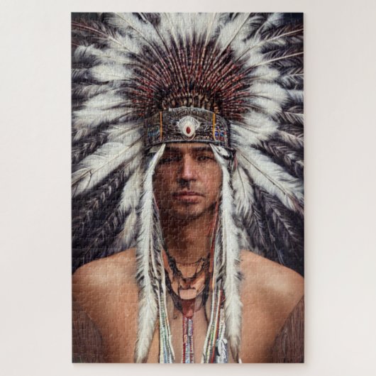 Native American Ojibwa Puzzle Legpuzzel (Verticaal)