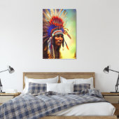 Native American Ojibwe Canvas Print (Insitu (Slaapkamer))