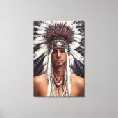 Native American Ojibwe Canvas Print (Voorkant)