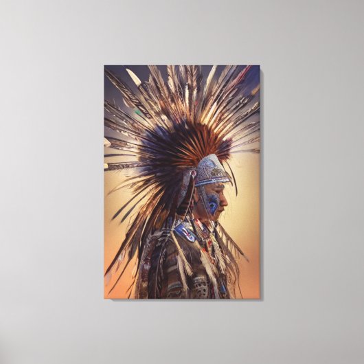 Native American Ojibwe Canvas Print (Voorkant)