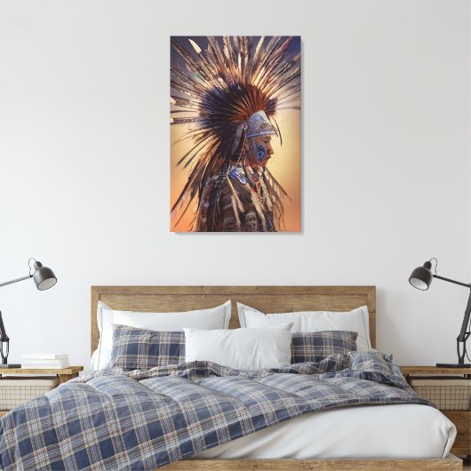 Native American Ojibwe Canvas Print (Insitu (Slaapkamer))