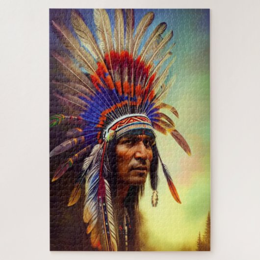 Native American Ojibwe Puzzle Legpuzzel (Verticaal)