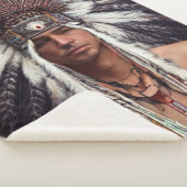 Native American Ojibwe Sherpa Blanket Deken (3/4)