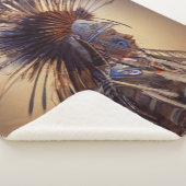 Native American Ojibwe Sherpa Blanket Sherpa Deken (3/4)