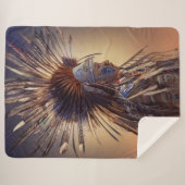 Native American Ojibwe Sherpa Blanket Sherpa Deken (Voorkant (horizontaal))