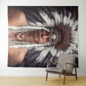 Native American Ojibwe Tapestry Wandkleed (In Situ (horizontaal))