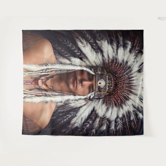 Native American Ojibwe Tapestry Wandkleed (Voorkant (horizontaal))