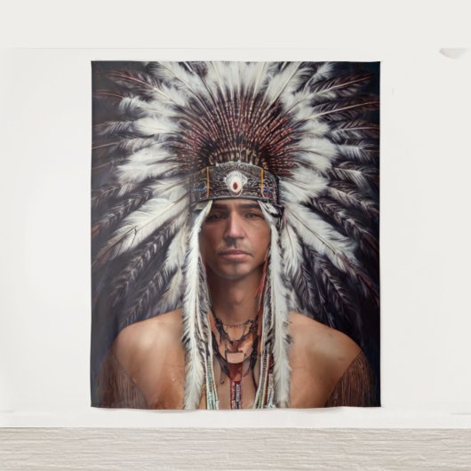 Native American Ojibwe Tapestry Wandkleed (Voorkant)