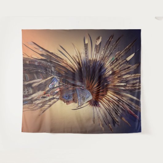 Native American Ojibwe Tapestry Wandkleed (Voorkant (horizontaal))