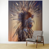 Native American Ojibwe Tapestry Wandkleed (In situ)