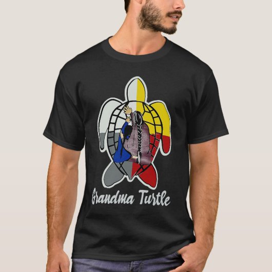 Native American oma schildpad T-shirt (Voorkant)