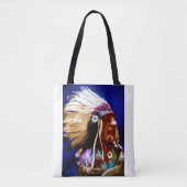 Native American "Omaha Chief" Tote Bag (Voorkant)