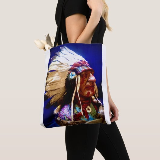 Native American "Omaha Chief" Tote Bag (Dichtbij)