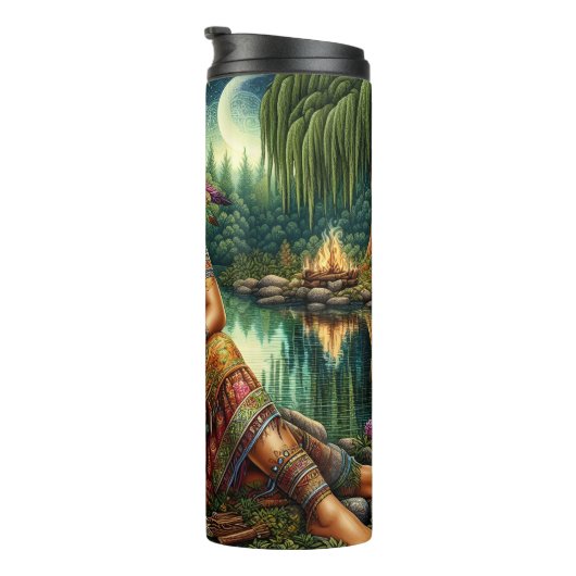 Native American Oracle, Eagle's Moonlight Vigil. Thermosbeker (Geroteerd rechts)