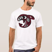 Native American Orca Whale, rood T-shirt (Voorkant)