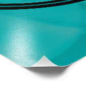 Native American Orca Whale, turkooise Foto Afdruk (Hoek)