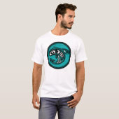 Native American Orca Whale, turkooise T-shirt (Voorkant volledig)
