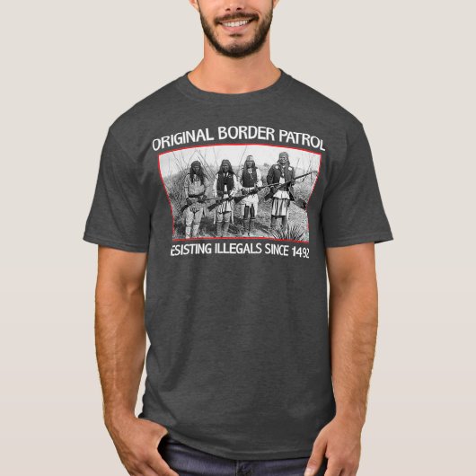 Native American Original Border Patrol T-shirt (Voorkant)