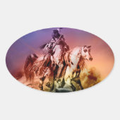 Native American Ovale Sticker (Voorkant)