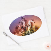 Native American Ovale Sticker (Envelop)