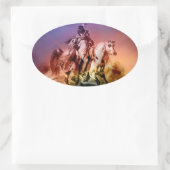 Native American Ovale Sticker (Tas)