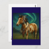 Native American Paint Horse Briefkaart - Hania (Voorkant / Achterkant)