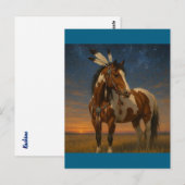 Native American Paint Horse Briefkaart - Kachine (Voorkant / Achterkant)