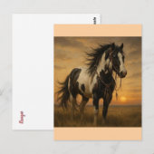 Native American Paint Horse Briefkaart - Kangee (Voorkant / Achterkant)