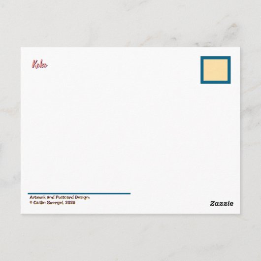 Native American Paint Horse Briefkaart - Koko (Achterkant)