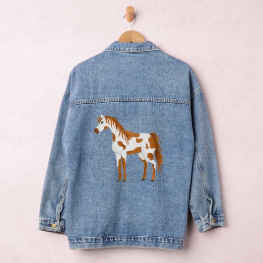 Native American Paint Paard Denim Jas Jacket (Hangar)