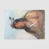 Native American  Painting Bull Beer Tissuepapier (Voorkant)
