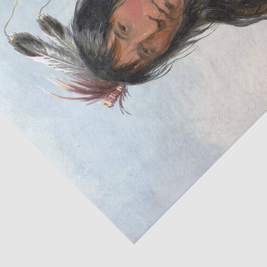 Native American  Painting Bull Beer Tissuepapier (Detail)