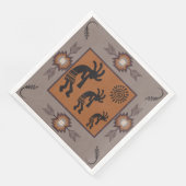 Native American Party Kokopelli Napkins Servet (Hoek)