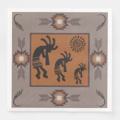 Native American Party Kokopelli Napkins Servet (Voorkant)